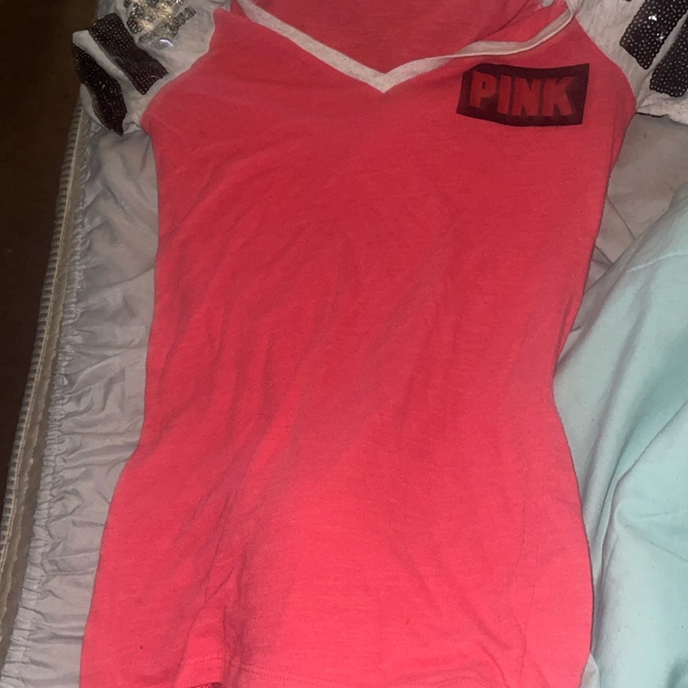 Pink brand t shirt size xs neon pink color